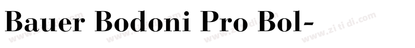 Bauer Bodoni Pro Bol字体转换